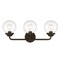 Designers Fountain Knoll 24in 3-Light Oil Rubbed Bronze Retro Modern Indoor Vanity Light with Clear Glass Shades 95903-ORB - alternate 1